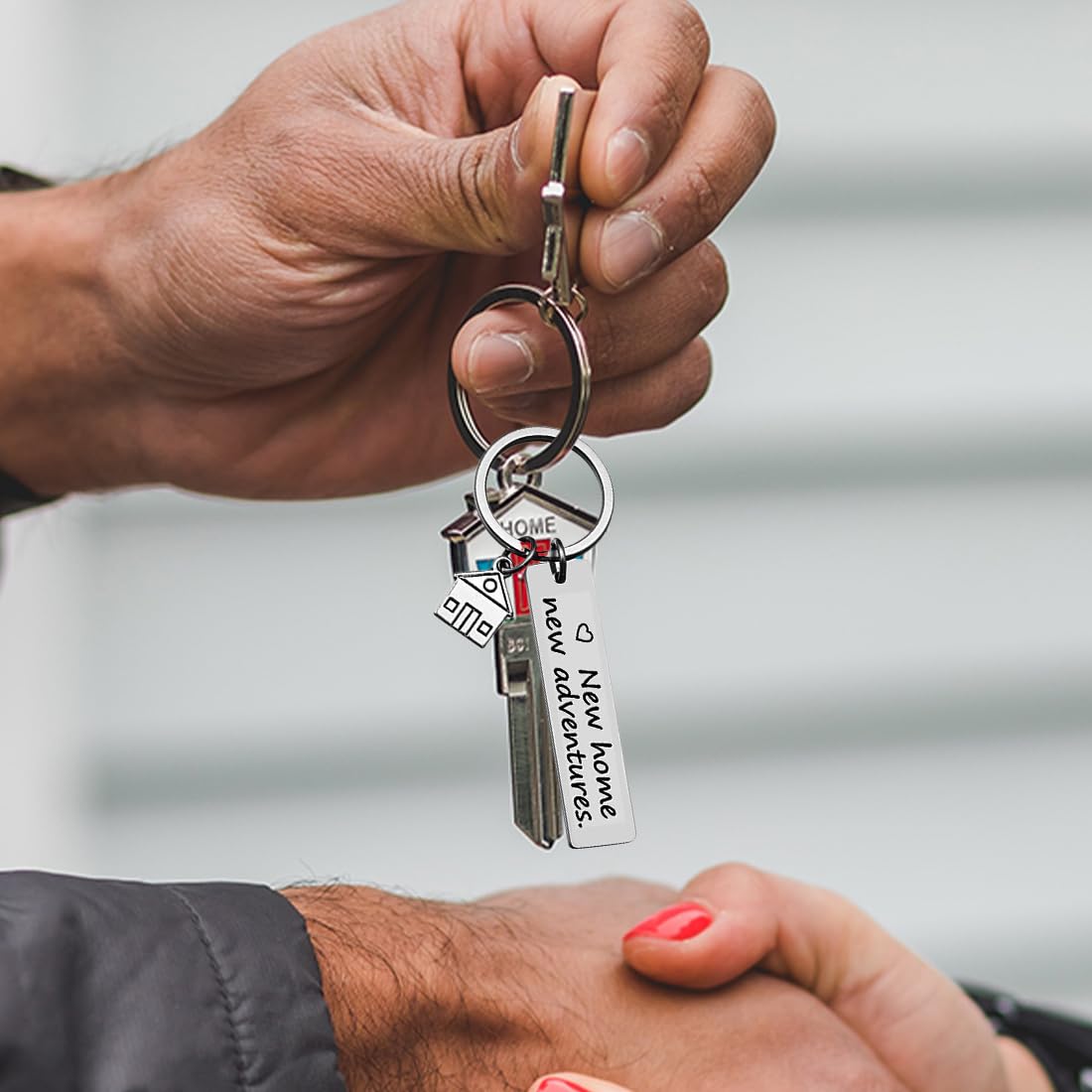 Accessoire Couple Amoureux Porte-Clé Couple Saint Valentin - Acier Inoxydable - Cadeau Amoureux Personnalisable - Original Porte Clé Acier Inoxydable
