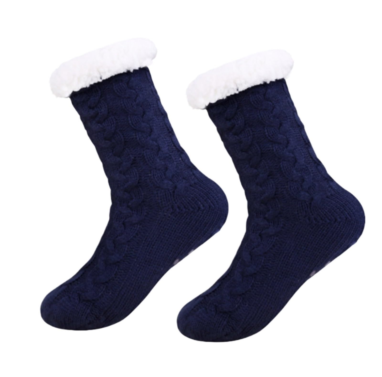 Wintersocken Bettsocken 2 Paar rutschfeste Slipper-Socken for den Winter, warme, weiche und bequeme Socken Warme Flauschige Socken