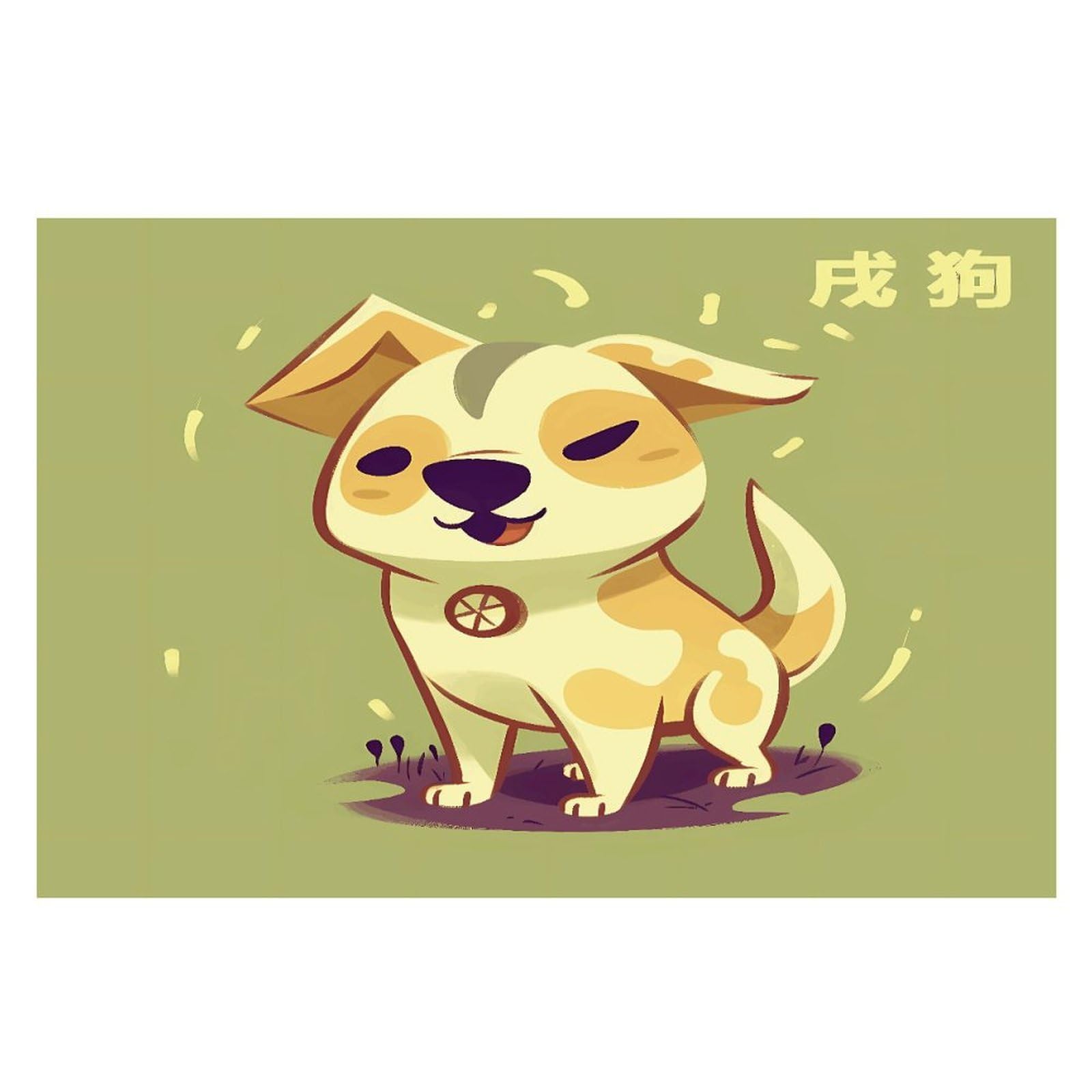 Cartoon Puppy Placemats Heat-Resistant Washable Place Mats Anti Slip Dining Table Place Mats Wipeable Dining Table Mats Kitchen Decoration Placemats 17.7’’×11.8’’
