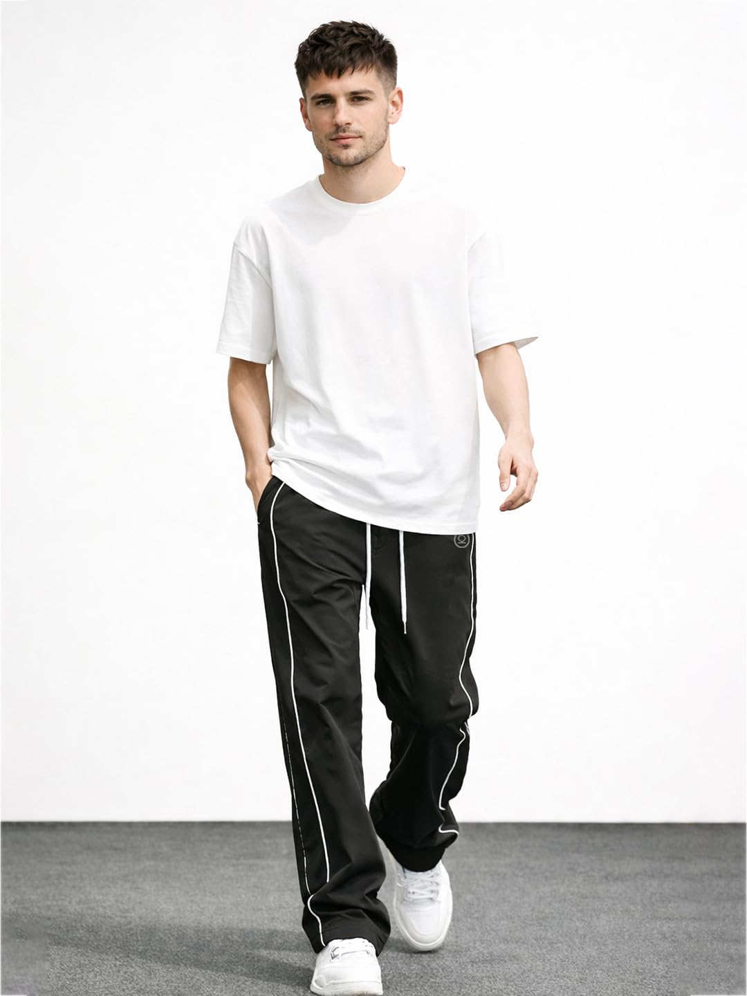 CHKOKKO Men’s Relaxed Track Pants for Gym Workout Running Casual Wear Sports Lower with Pockets Adjustable Drawstring Waist Lightweight Quick Dry Activewear Fitness 5 CHKOKKO Men’s Relaxed Track Pants for Gym Workout Running Casual Wear Sports Lower with Pockets Adjustable Drawstring Waist Lightweight Quick Dry Activewear Fitness - Image 5