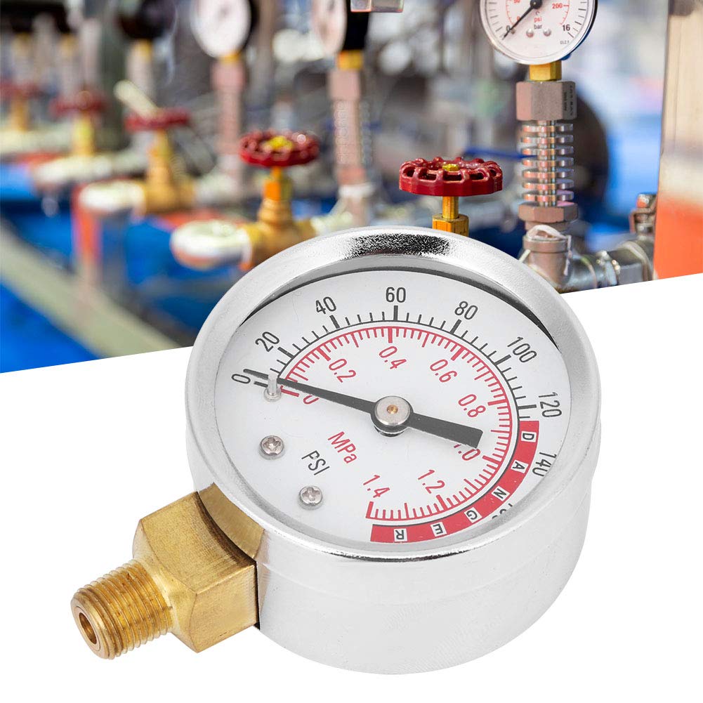 Manomètre TS-Y50I, Plage 0-30 PSI / 0-2 Bar, Diamètre Cadran 40 Mm, Installation Radiale, Pour Air, Eau, Huile