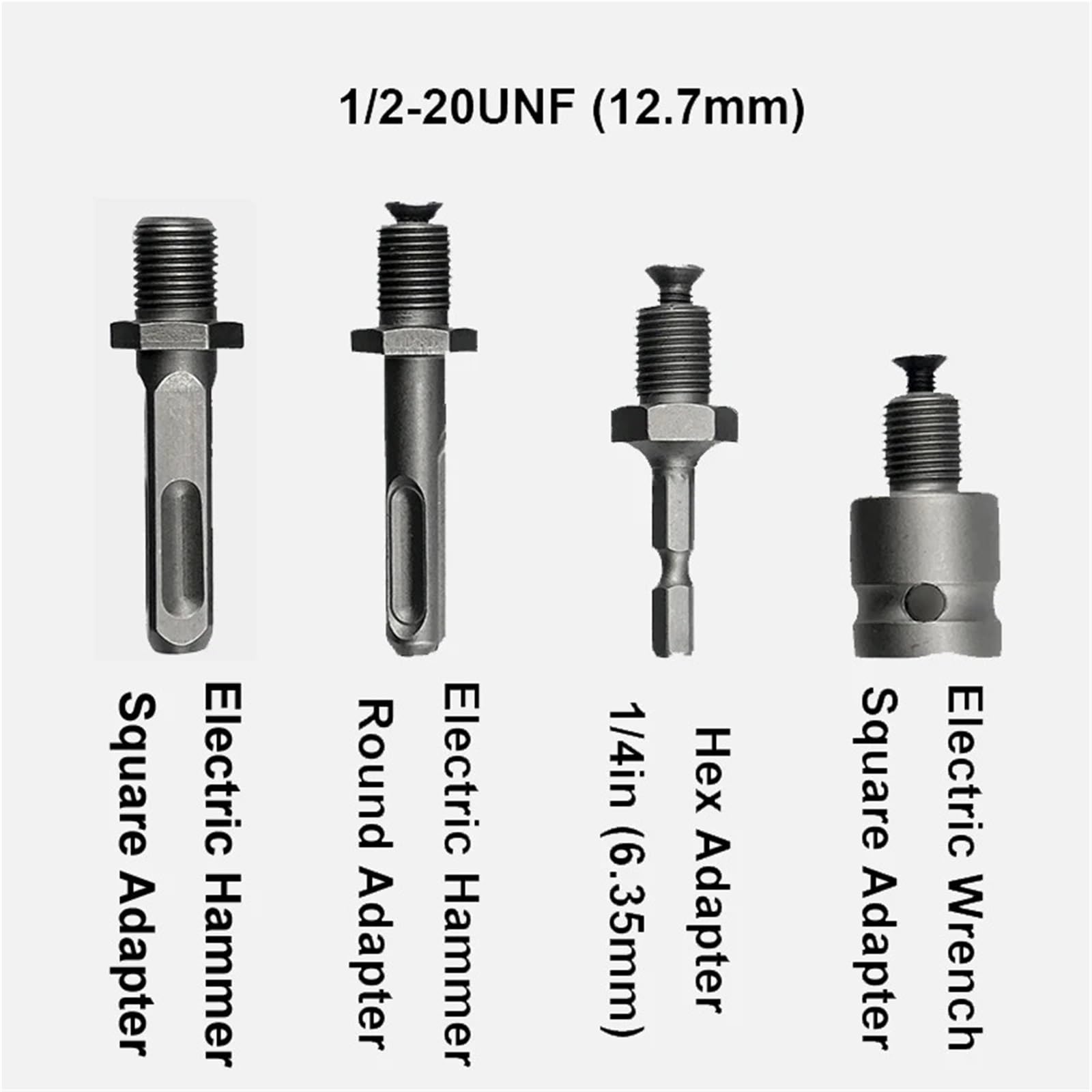 Convertidor de 1,5-10 mm 1/2"-20UNF llave de taladro portabrocas adaptador de cambio rápido SDS 1/4" hexagonal atornillador de impacto biela (portabrocas SDS Plus)