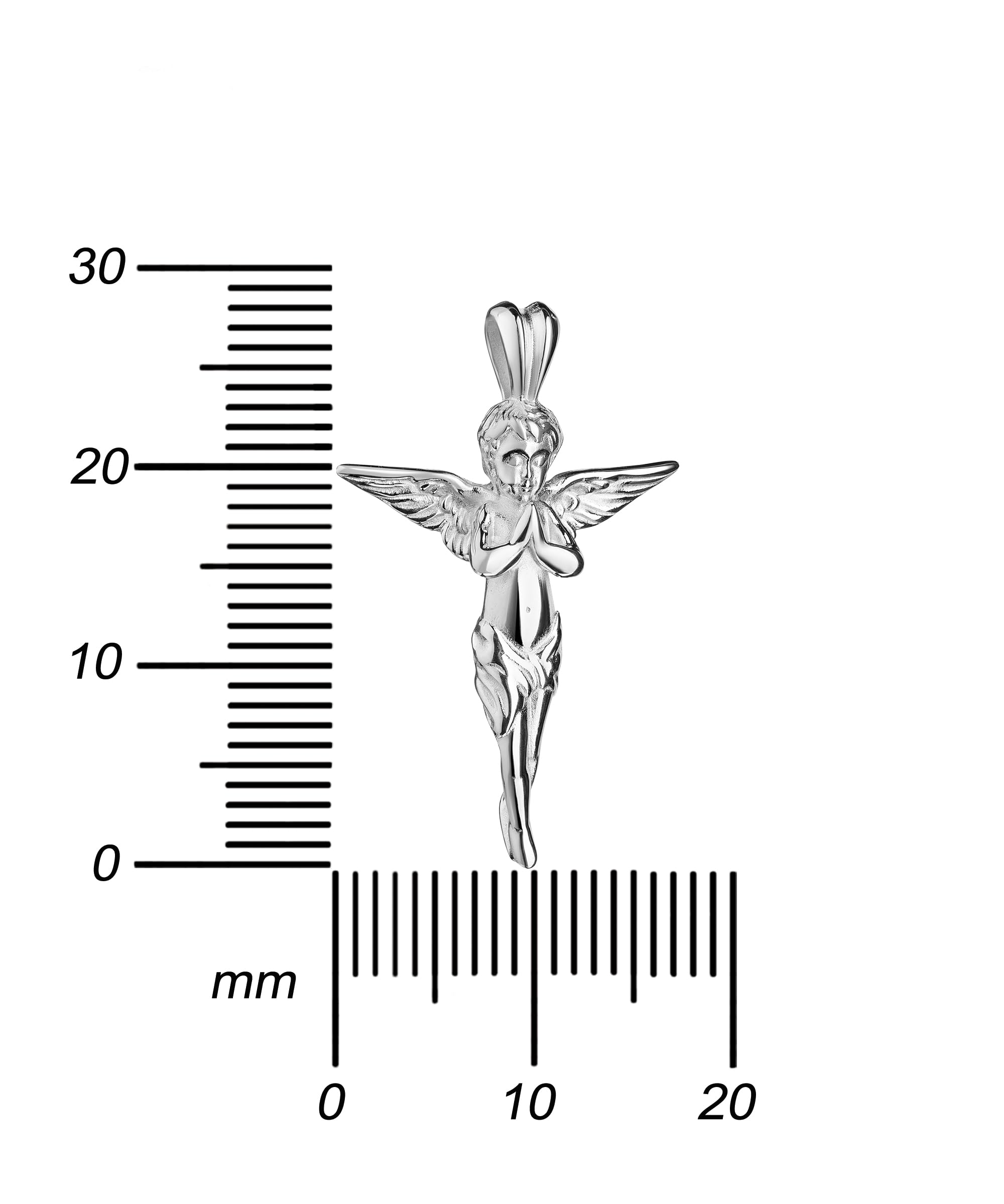 Schutzengel Kreuz 925 Silber mit Kette oder ohne Kette wählbar + Schmuck-Etui + Echtheitszertifikat