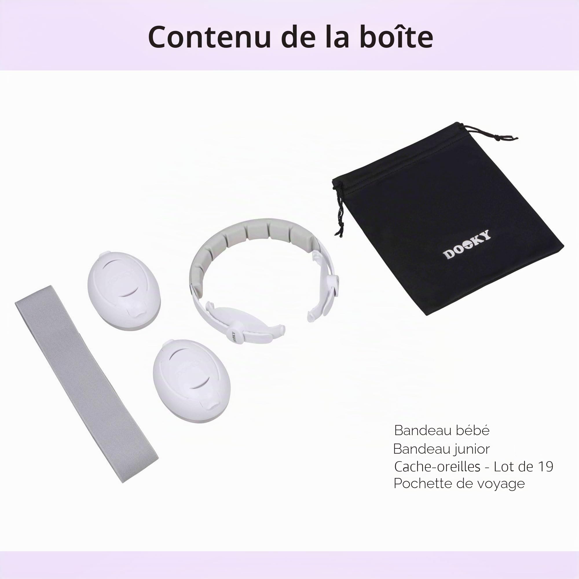 Dooky Casque de protection auditive 2 en 1 pour bébé/junior Blanc/gris