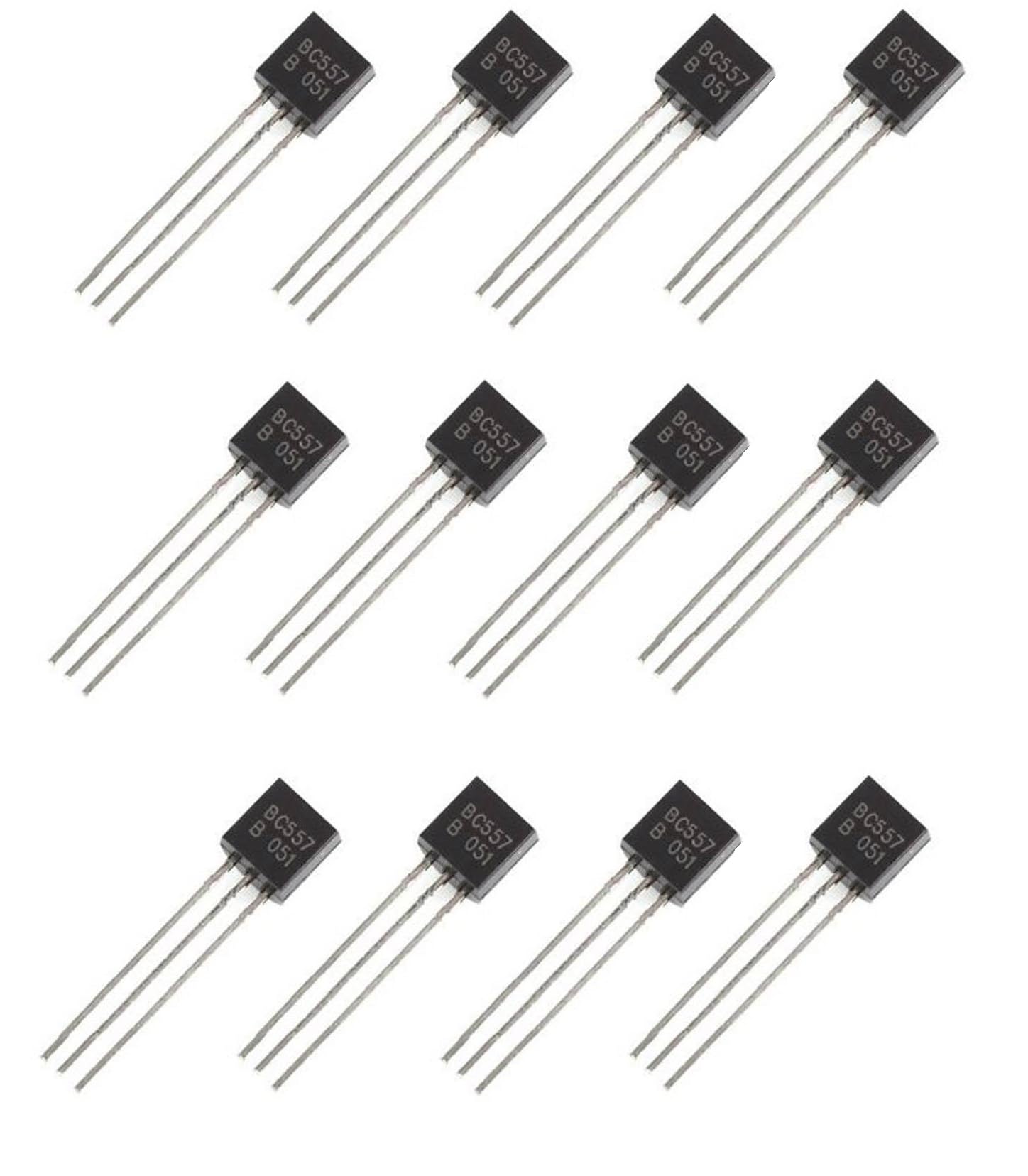 TechInfo Bc557 Pnp General Purpose Transistor 45V 100Ma To92  50 Pieces Pack Electronic Components Hobby Kit