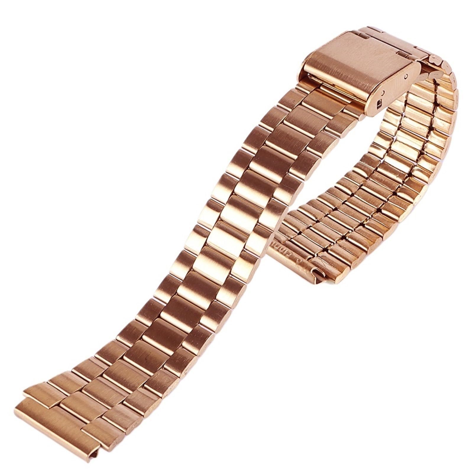 Bracelet en acier inoxydable à dégagement rapide de 13 mm et 18 mm pour homme (doré, 18 mm)