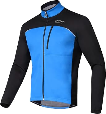 CATENA Mens Windproof Jacket Waterproof Breathable Hoodie Fleece Softshell Coat for Outdoors Running Cycling Hiking