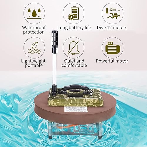 Miniatura 7 de Tuopus Ventilador de buceo, sistema de respiración subacuática recargable portátil, sistema de buceo, sistemas de buceo con manguera de 49 pies y