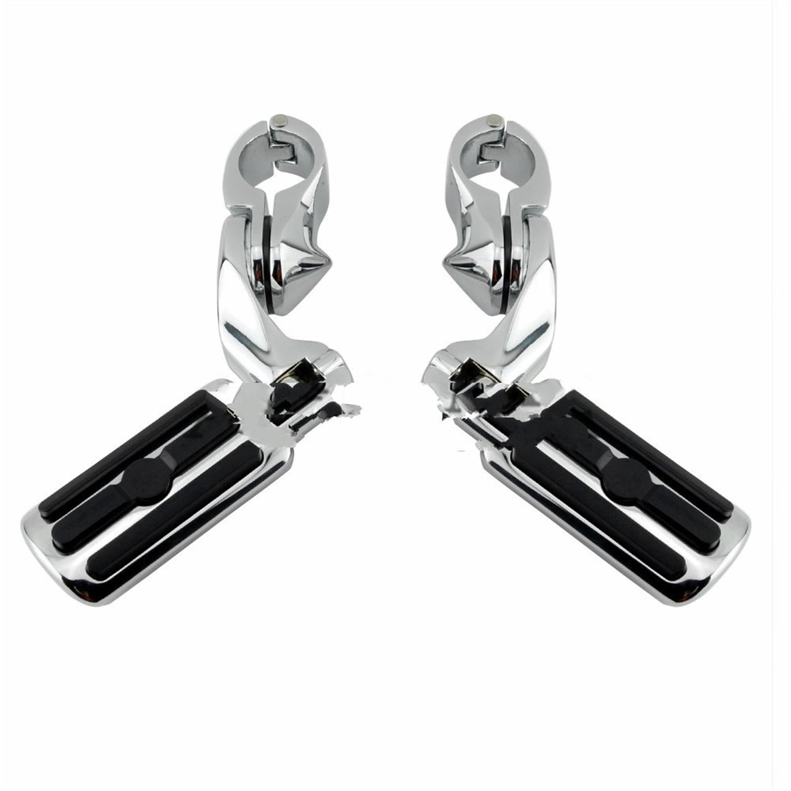 Motocicleta Estriberas Para Touring Para Road Para Electra Para Street Para Glide Para King XL 883 1200 32 Mm 1-1/4 "Estriberas Pedales Carretera Reposapiés Pedales Motocicleta (Color : 1 Set Chrome