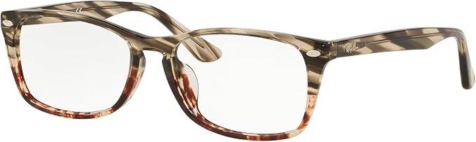 Amazon レイバン 伊達メガネ 眼鏡 フルフィット アジアンフィット Ray Ban Rx5228mf Rb5228mf 57 56サイズ 国内正規品 スクエア メンズ レディース Rayban ファッション眼鏡 通販