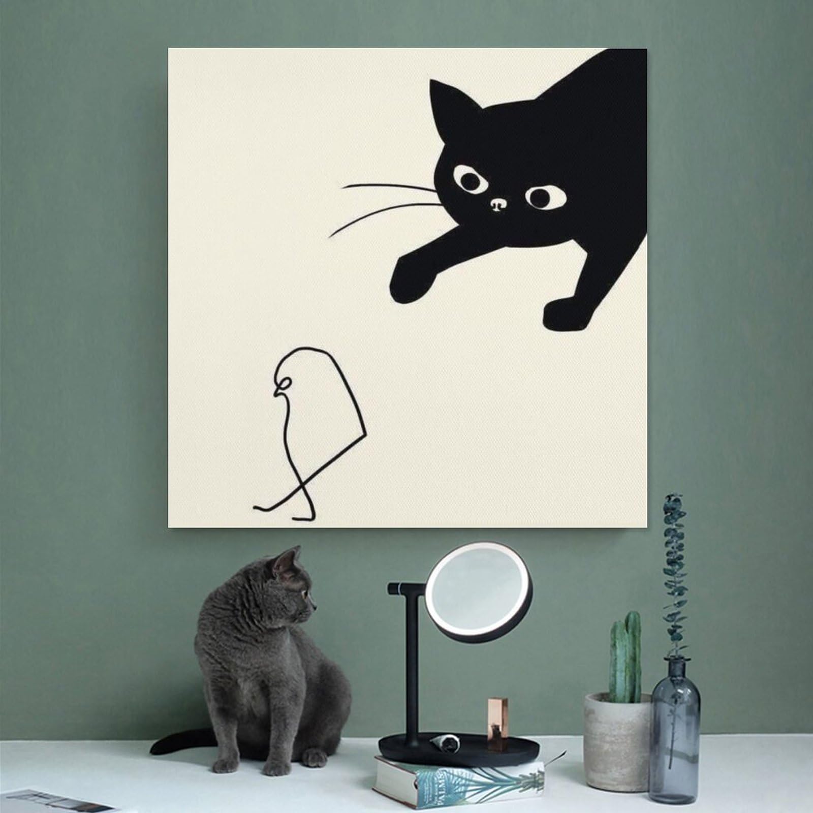 Amazon.co.jp: Pablo Picassoパブロ・ピカソ《 鳥を捕まえる猫
