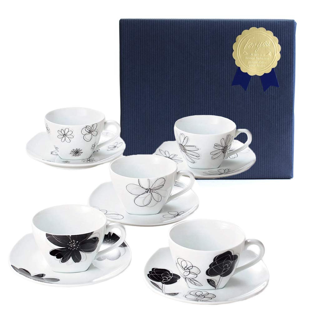 Amazon｜金陶苑 カップ_ソーサー コーヒーカップ&ソーサー 5客