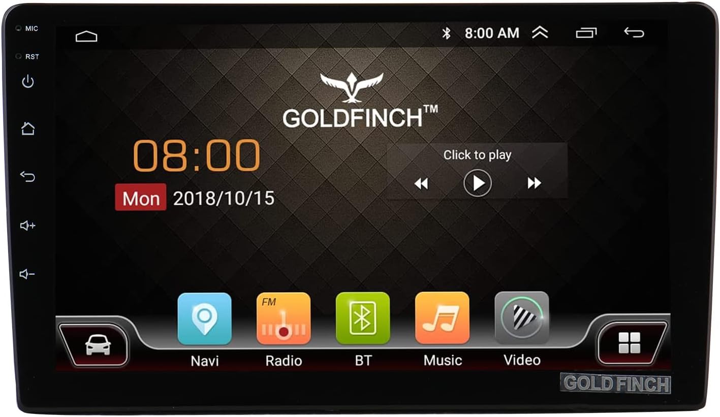 Goldfinch ‎‎GF-GT-4/64-9-In Car Stereo System Android for Security with 9Inch Full Touch Screen, GPS Navigation, Rear/Front/Left/Right View Camera (4 GB RAM 64 GB ROM)
