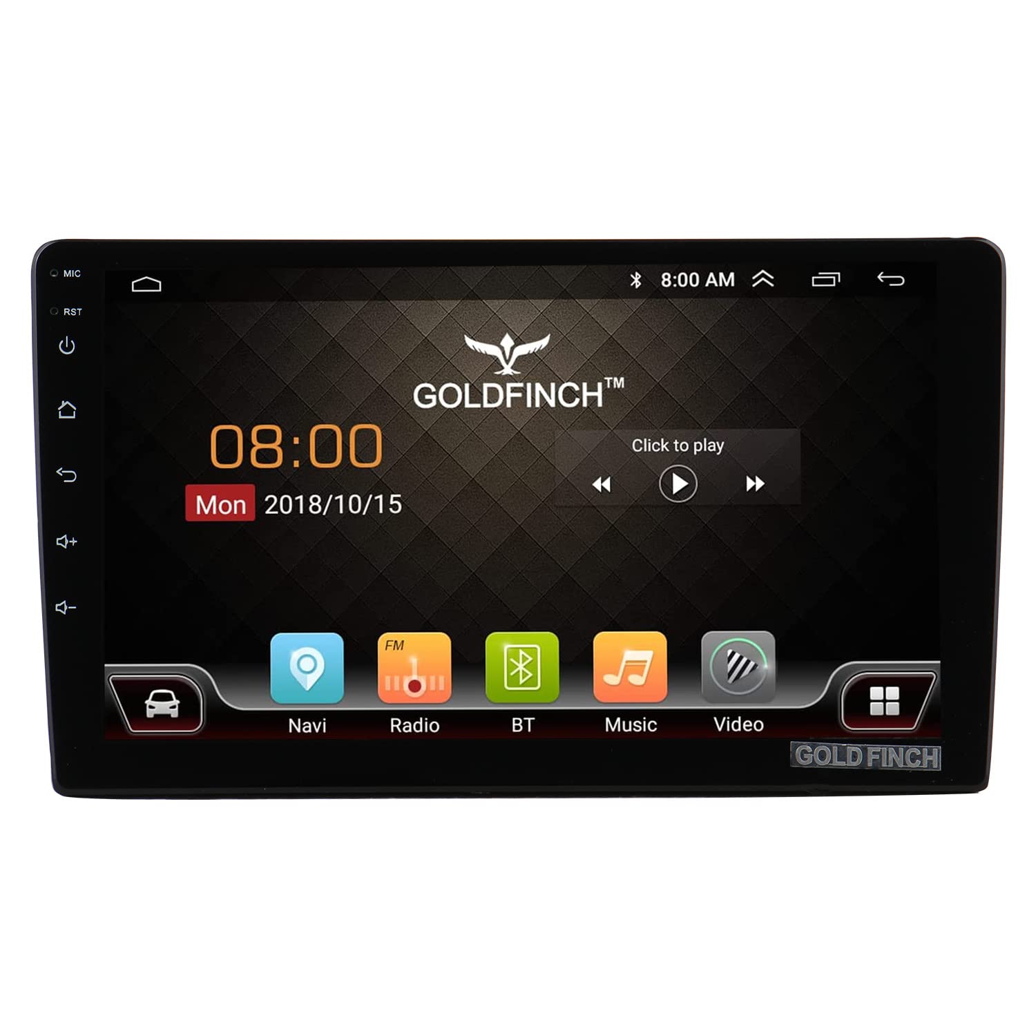 Goldfinch ‎‎GF-GT-4/64-9-In Car Stereo System Android for Security with 9Inch Full Touch Screen, GPS Navigation, Rear/Front/Left/Right View Camera (4 GB RAM 64 GB ROM)