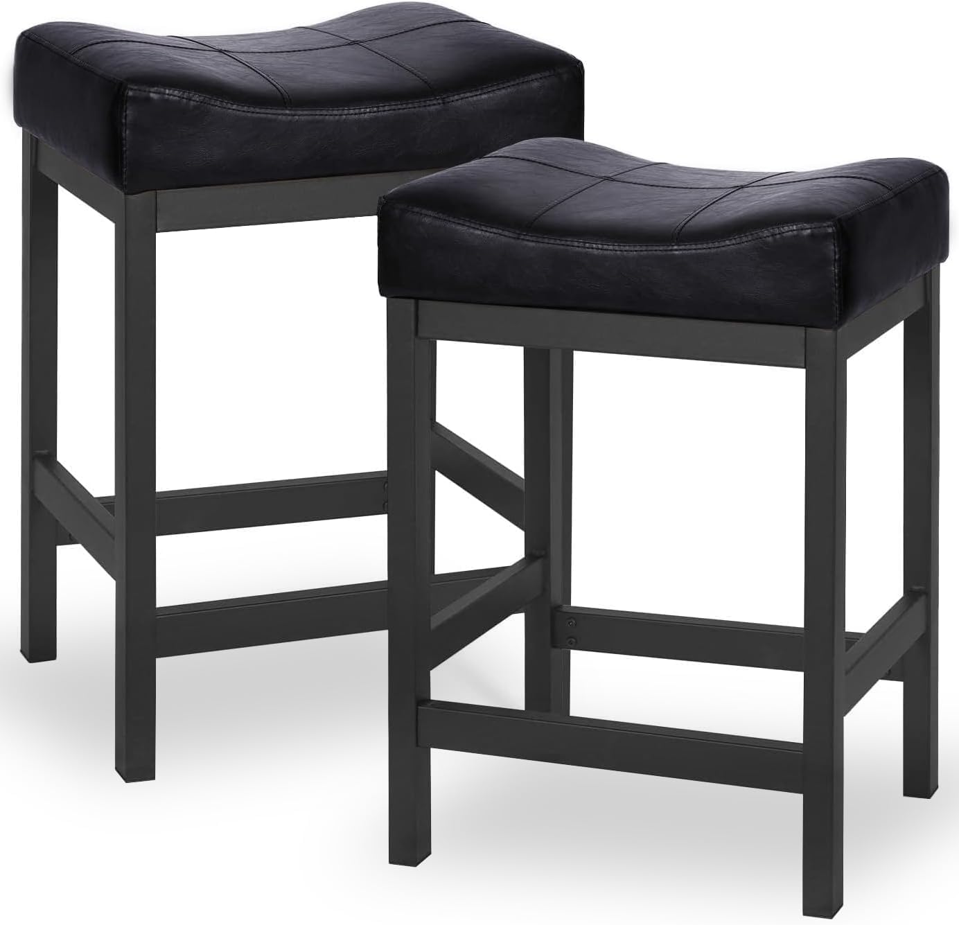 Christopher Knight Home Lopez Leather Backless Bar Stools