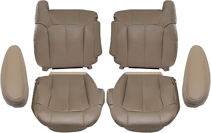 Driver Side Bottom Seat Cover For 2002-2007 Ford F250/F350/F450 Lariat Extended Cab - Tan Vinyl