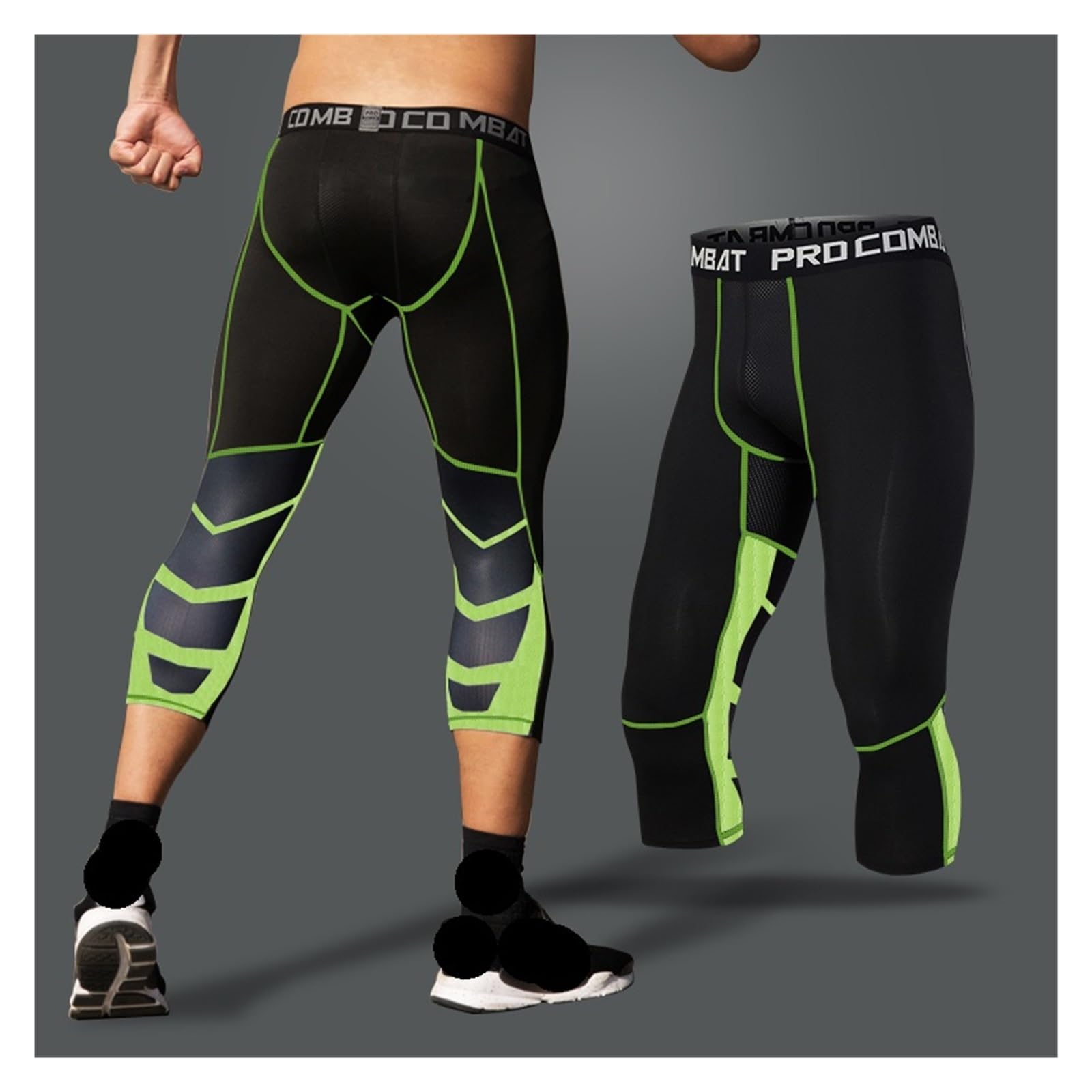 Mallas de compresión para ciclismo y running pantalones deportivos de hombre