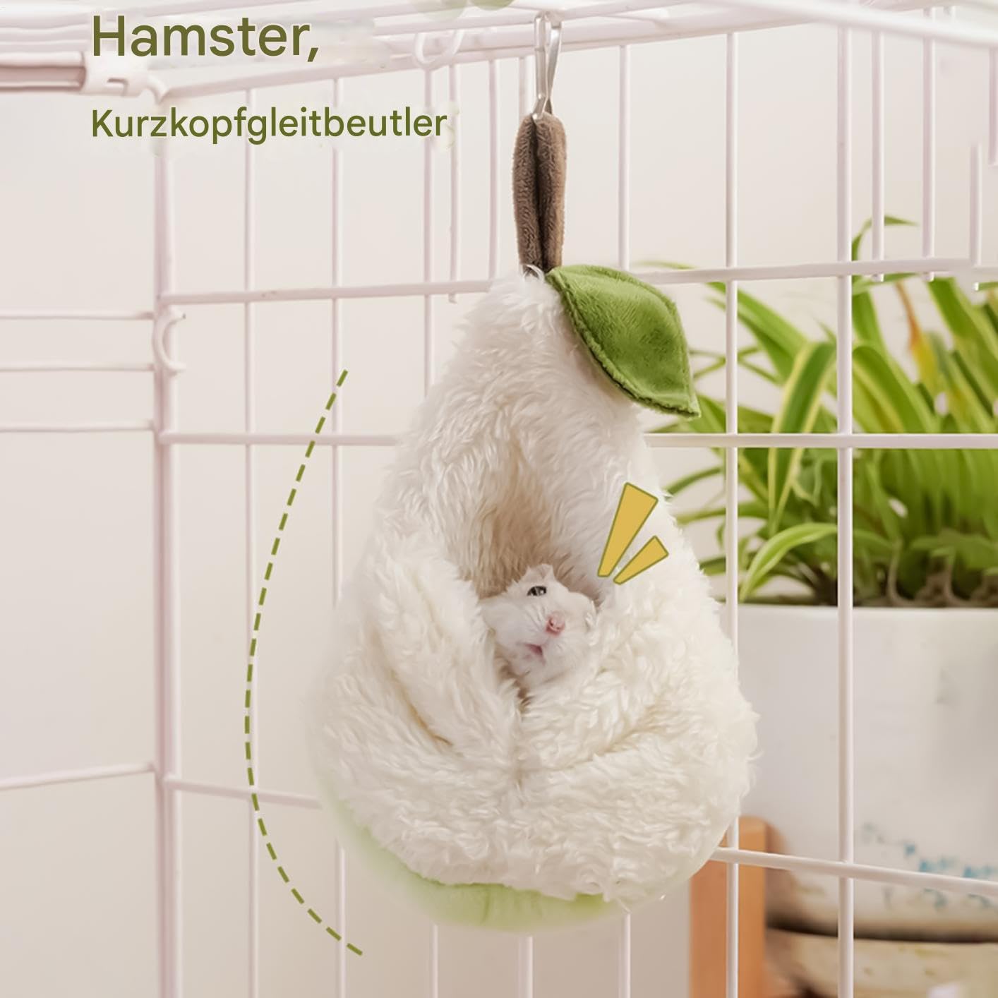 Chinchilla Hängematte Birnenförmiges Plüschtier Zubehör