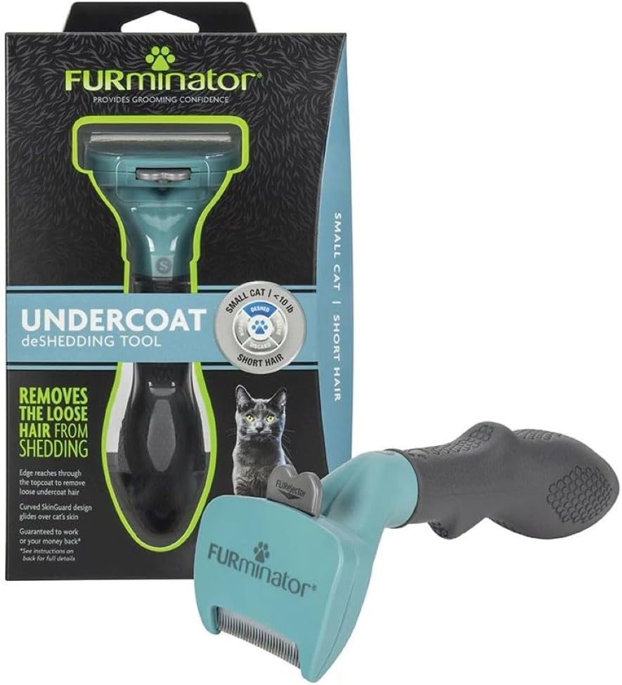 FURminator® deShedding Tool For Small Cats, Short Hair, Removes Loose Hair From Shedding