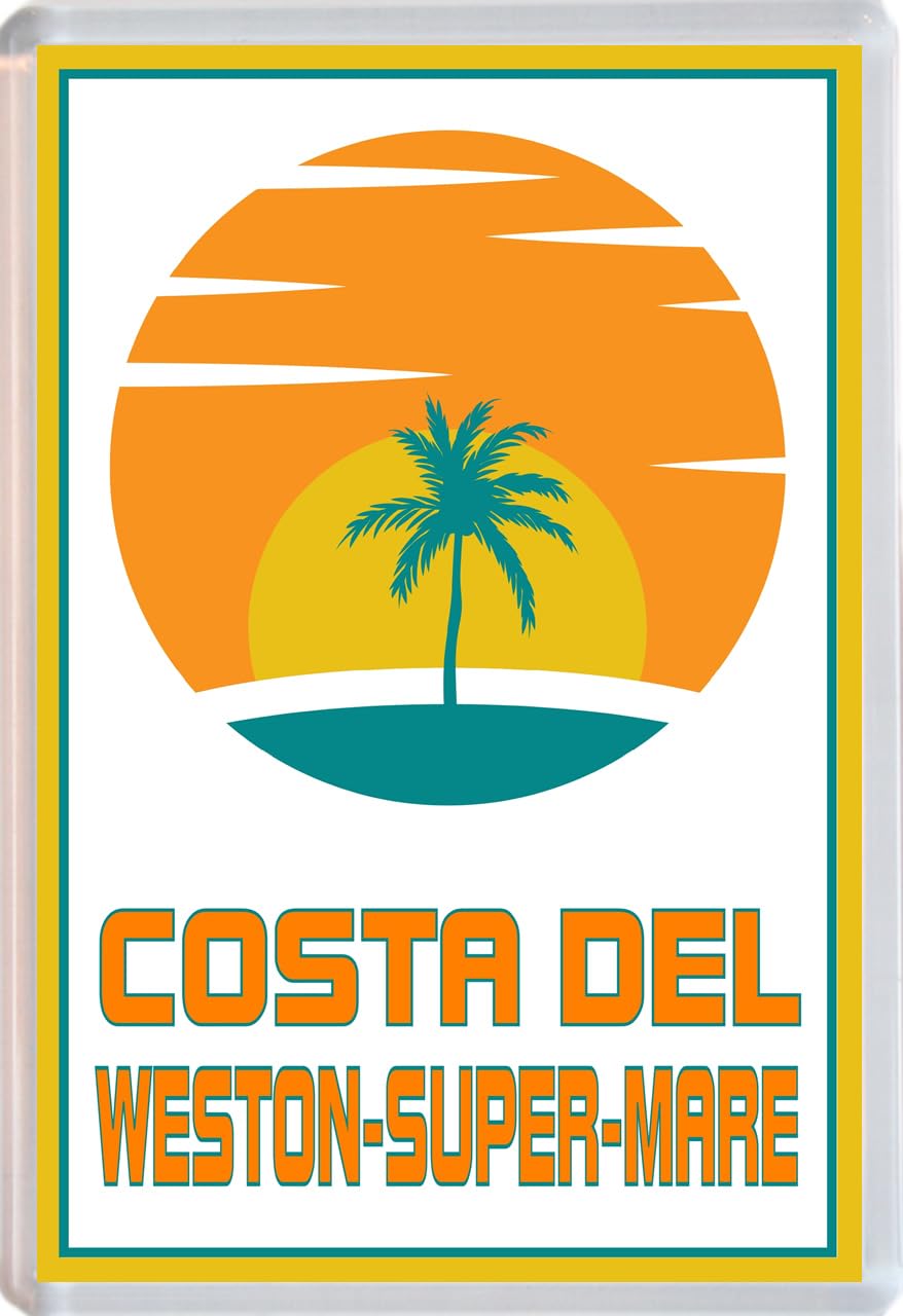 Baked Bean Store Multicolor Costa Del Weston-Super-Mare - Jumbo Fridge Magnet 96 X 67Mm