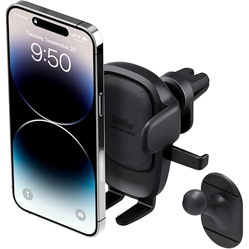 iOttie Easy One Touch Advanced Air Vent Car Phone Mount - Universal Cell Phone Holder for iPhone, Google, Samsung, Moto, LG, and All Other Smartphones