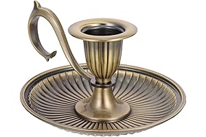 Durable Decorative Bronze Candle Holder with Handle