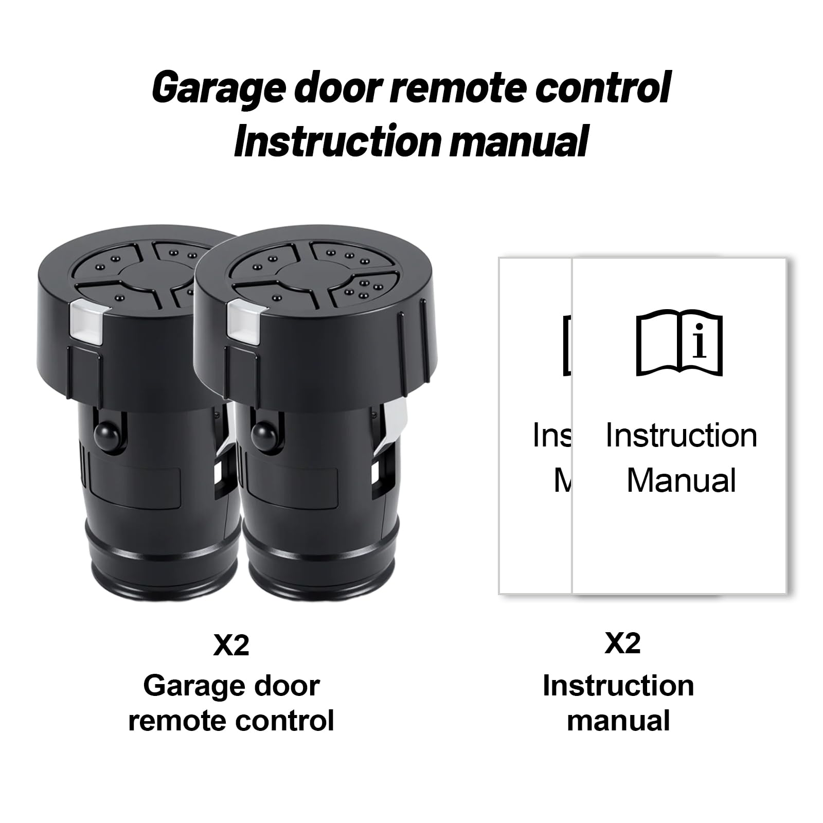 Télécommande Portable 868 MHz HSZ4 BS-4, ouvre-Porte de Garage à 4 Boutons, Compatible avec Les Moteurs 2/3, SupraMatic, ProMatic, RollMatic, RotaMatic et LineaMatic, Lot de 2