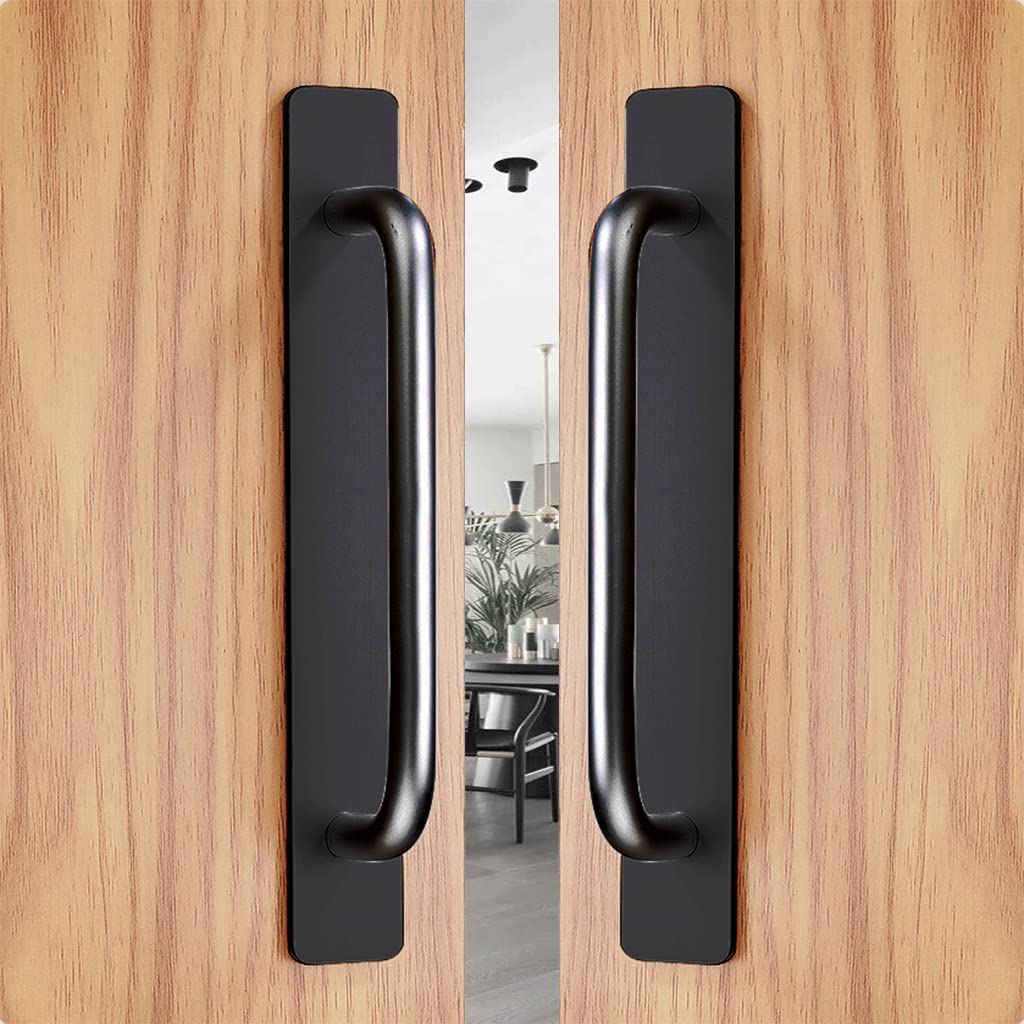 Maniglia Per Porta 2 Pezzi Maniglia Porta Esterna Per Impieghi Gravosi Maniglie Per Porta Dell'Armadio Maniglia Porta Scorrevole Manopole Per Cassetti Con Viti, Argento/212mm - Foto 2