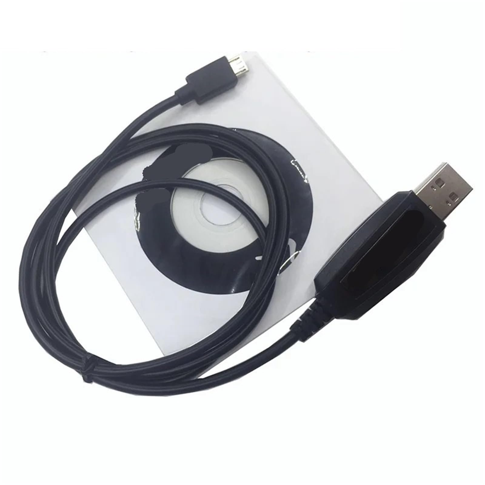 1 cable de programación USB bf-t1 con controlador de firmware de CD, mini radio UHF pequeño, walkie talkie, línea de computadora t1