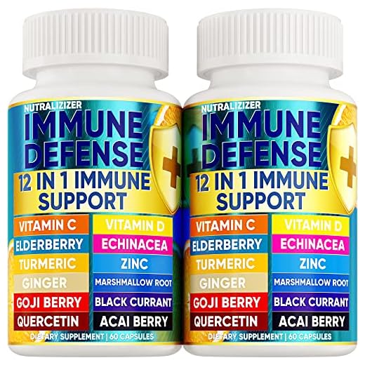 12 in 1 Premium Immune Defense Vitamins - Immune Supplement w/ Vitamin D3 5000 IU Vitamin С 1000mg Zinс 50mg - Luxe Choice for Premium Immune Support - With Echinacea Elderberry and Ginger - 120 Caps