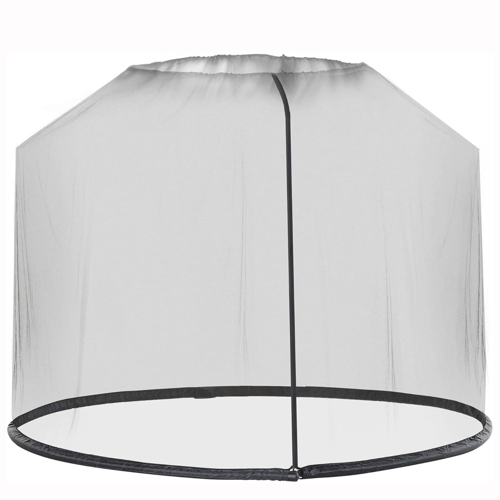 Mosquitero ajustable para cenador de 7 a 13 pies, cubierta de insectos de doble cara con puerta con cremallera, cortinas de toldo de patio al aire libre, protección de pantalla de mesa colgante