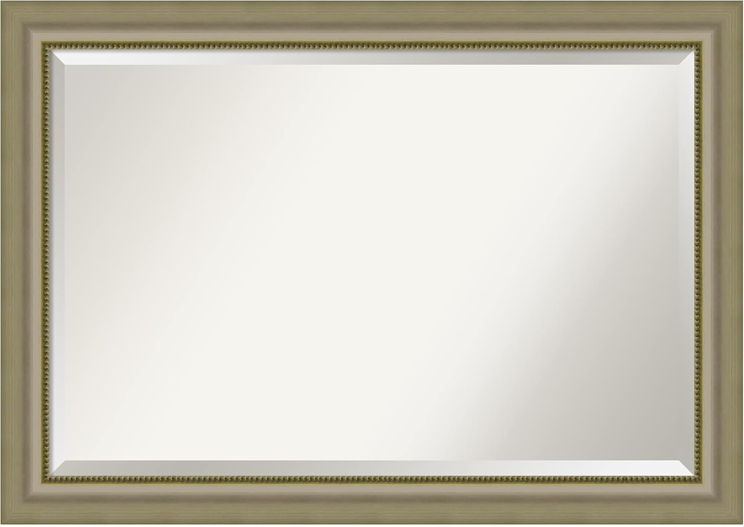 Vegas Burnished Silver Rectangular Wood Wall Mirror
