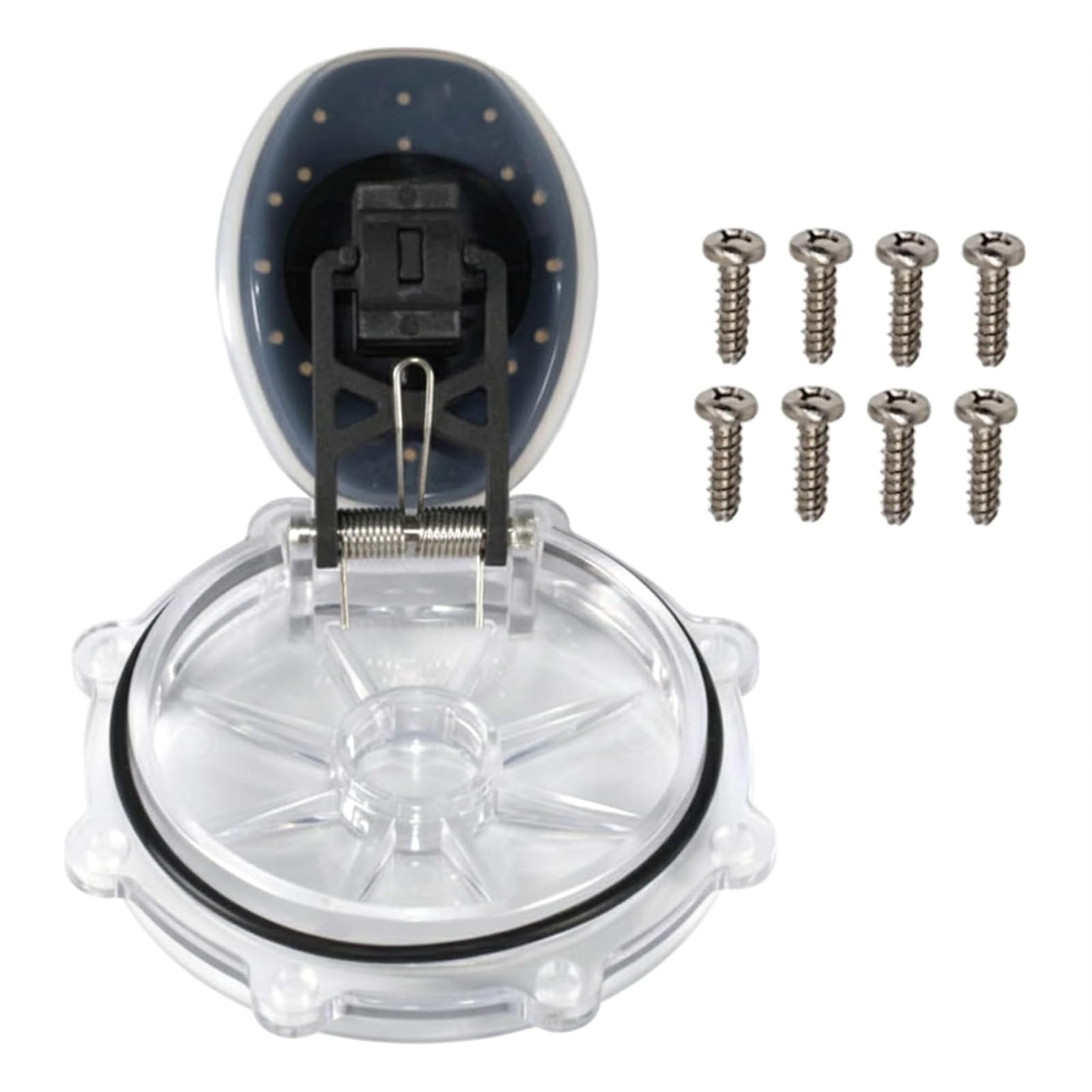 Geavonyg Efficiency Swimming Pool Check Valves Cover and Flapper Assembly Set Replacement Texture for Swimming Check Gate
