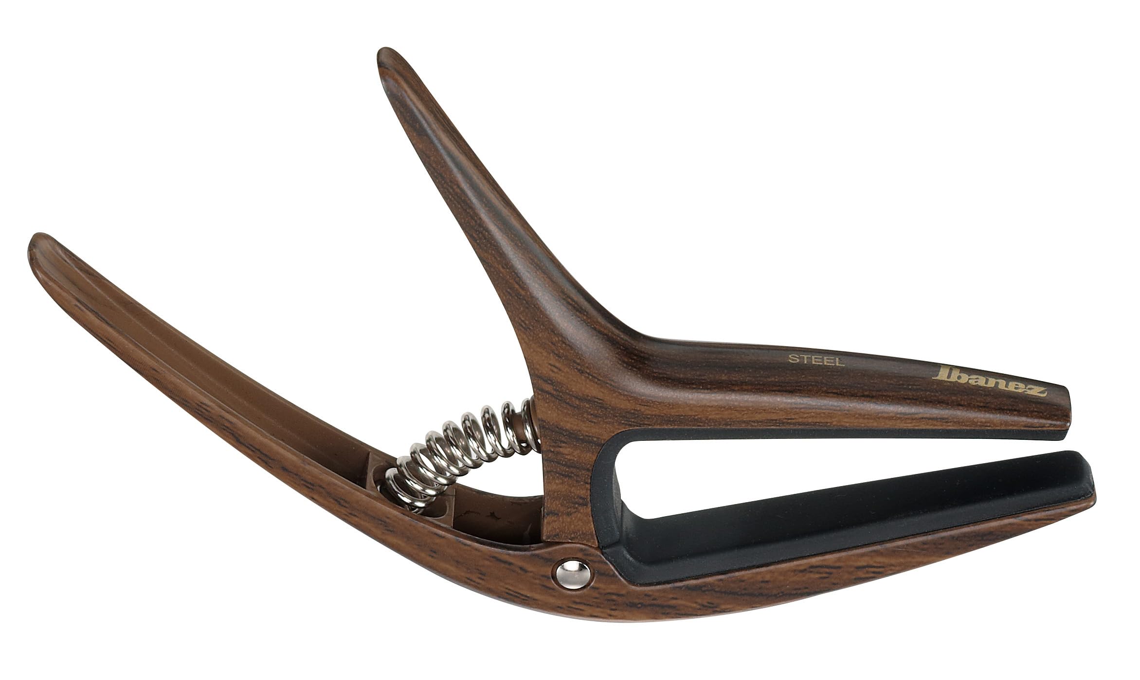 Ibanez ICGC10W Guitar Capo - For Acoustic, Electric and Classical guitar - Single-handed operation - Wood effect.