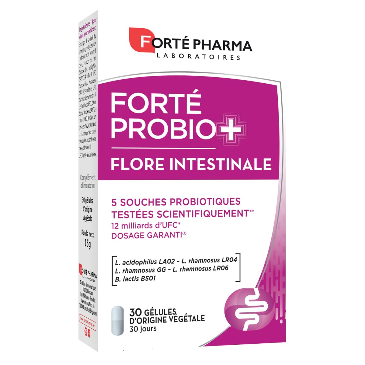 Forté Pharma Complément Forté Probio+ Pro biotiques flore intestinale 30j