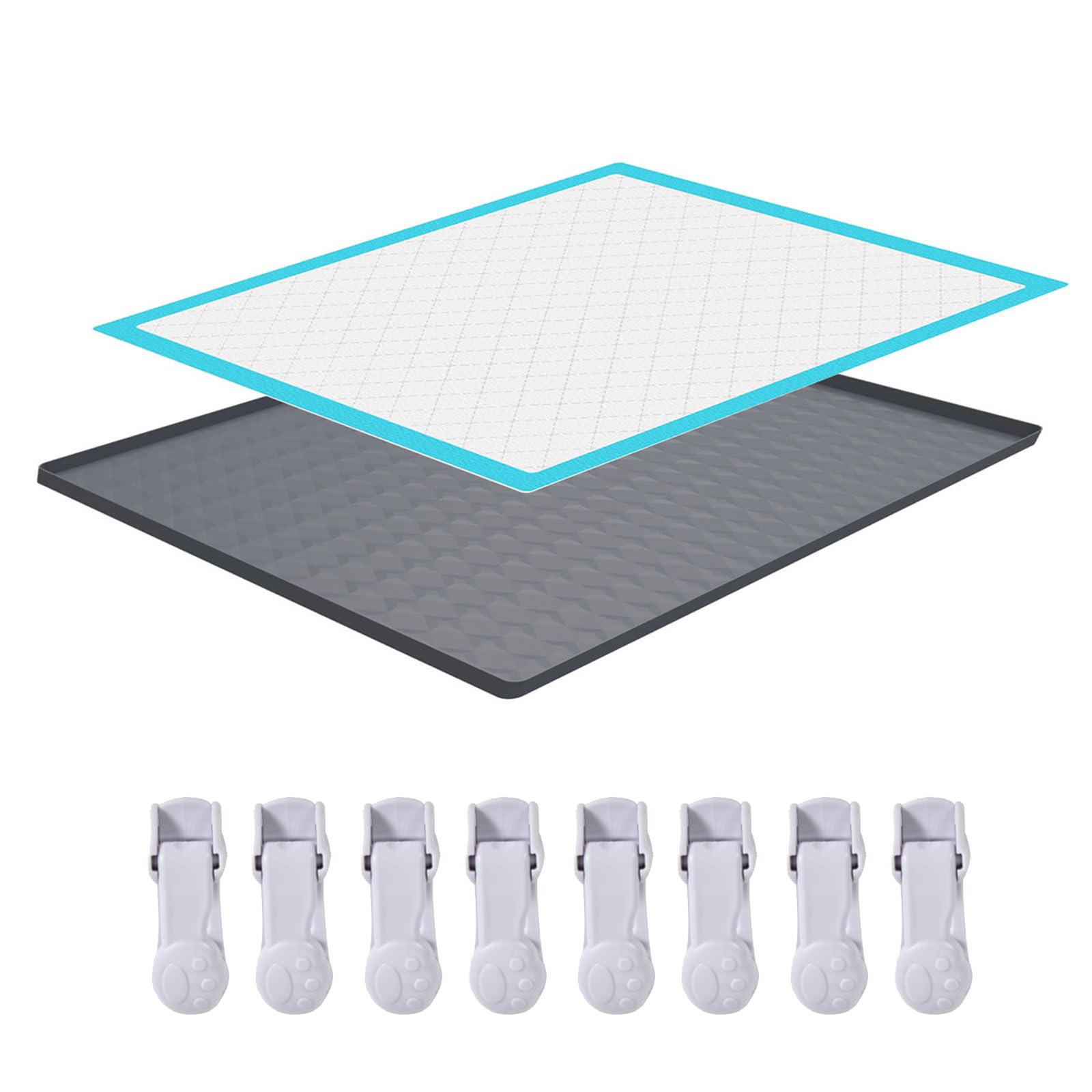 XuQiZZpp Silicones Pet Pee Pad Washable Leakproof Mats with Fixing Clip Reusables Dog Pad for Dog Potty Training