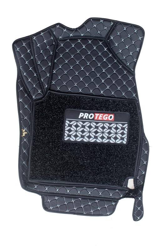 Image of PROTEGO 7D 7-Layer Car Mats Full Set Custom Fit for Toyota Innova Crysta | Double-Stitched PU Leather + Velcro Bottom for Anti-Slip Grip| Mono Grass, Heavy Duty Vinyl, Non Woven Fabric, Soft Foam, XPE