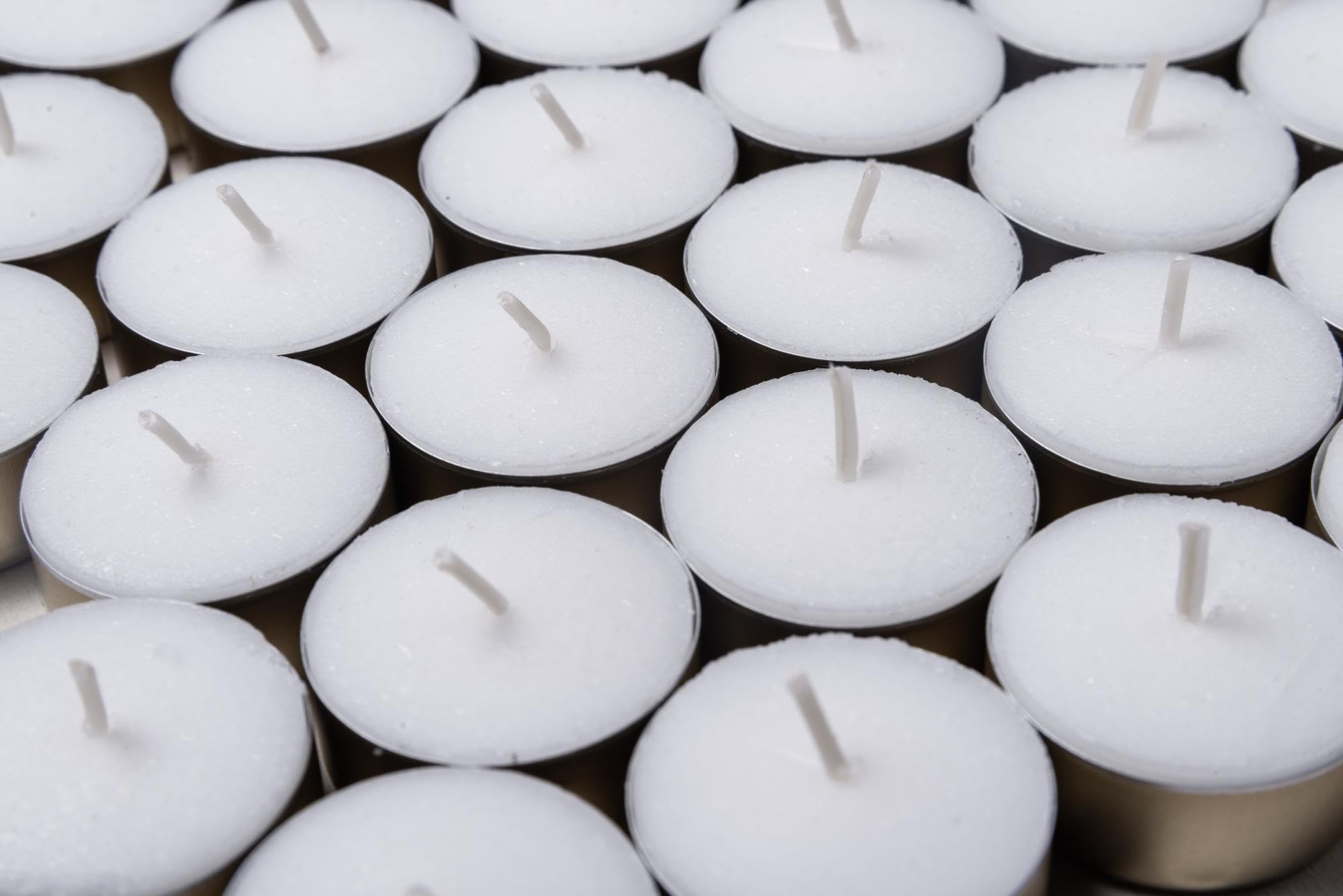 SWEEPING Tea light Candele Bianche - Set da 200 Candele tealight Durata 3 ore di Combustione - Lumini Bianchi