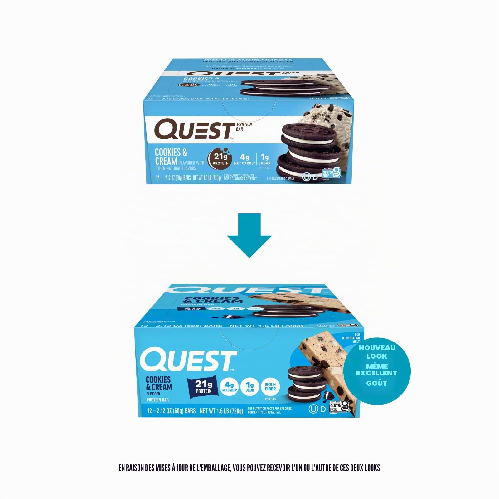 Quest Bar - Cookies & Cream - 60g