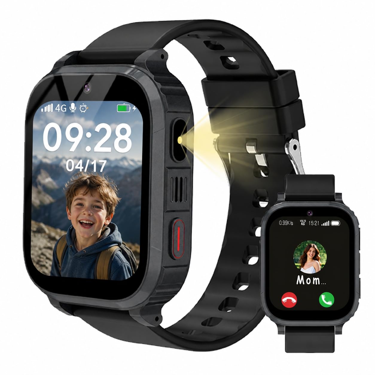 Montre Connectée Enfant, Smartwatch GPS avec Chat Vocal et Appel Vidéo HD