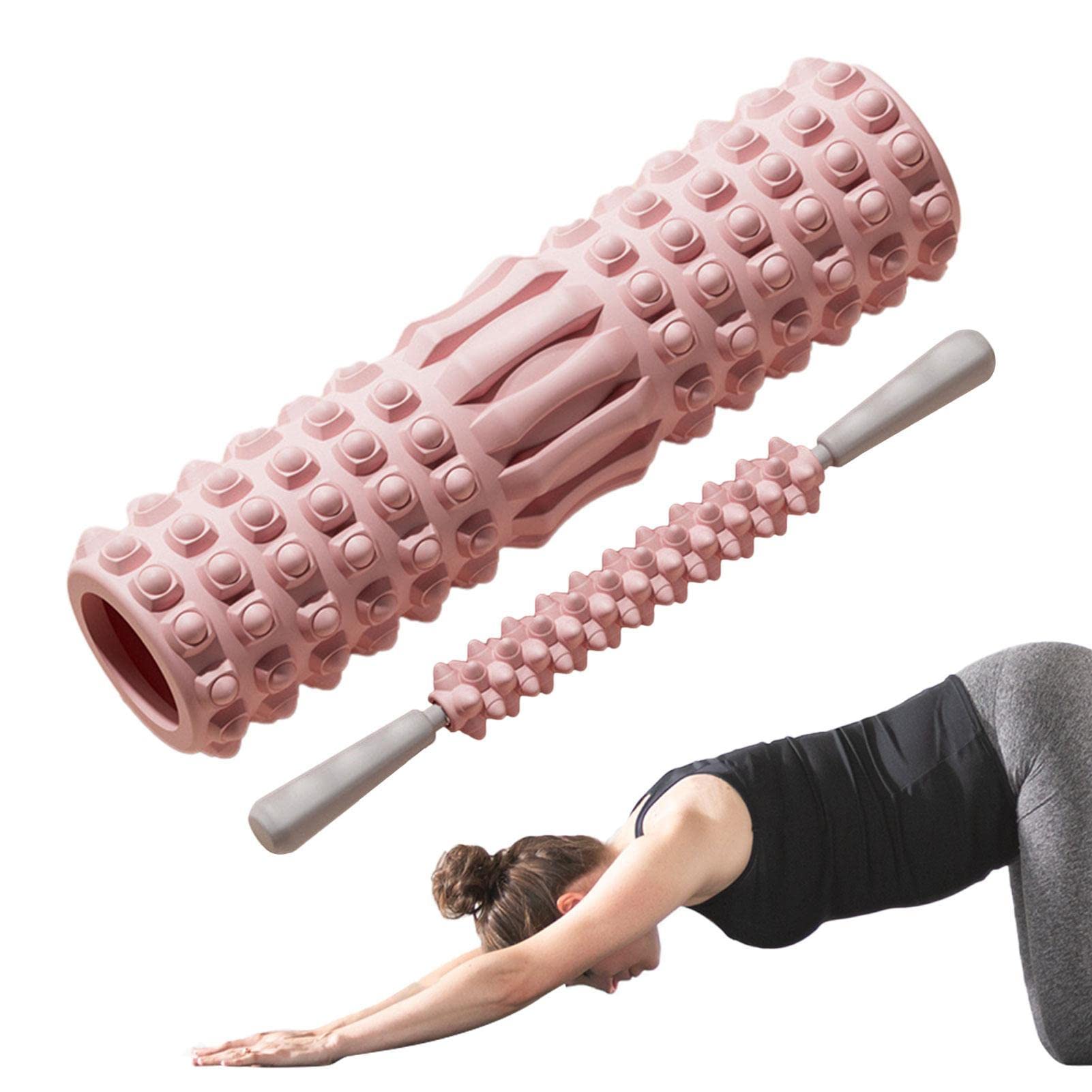 Rullo muscolare per gambe, massaggio al polpaccio a media densità | barra a rullo portatile per gambe, polpaccio, schiena, massaggiatore sportivo per palestra, casa