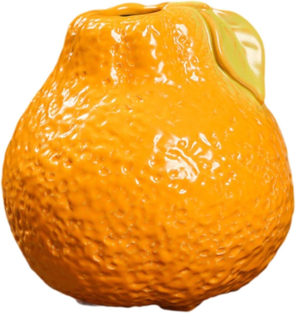 Fenteer Vase de propagation en forme de fruit en céramique pour bureau, salon, cheminée séchée (orange)