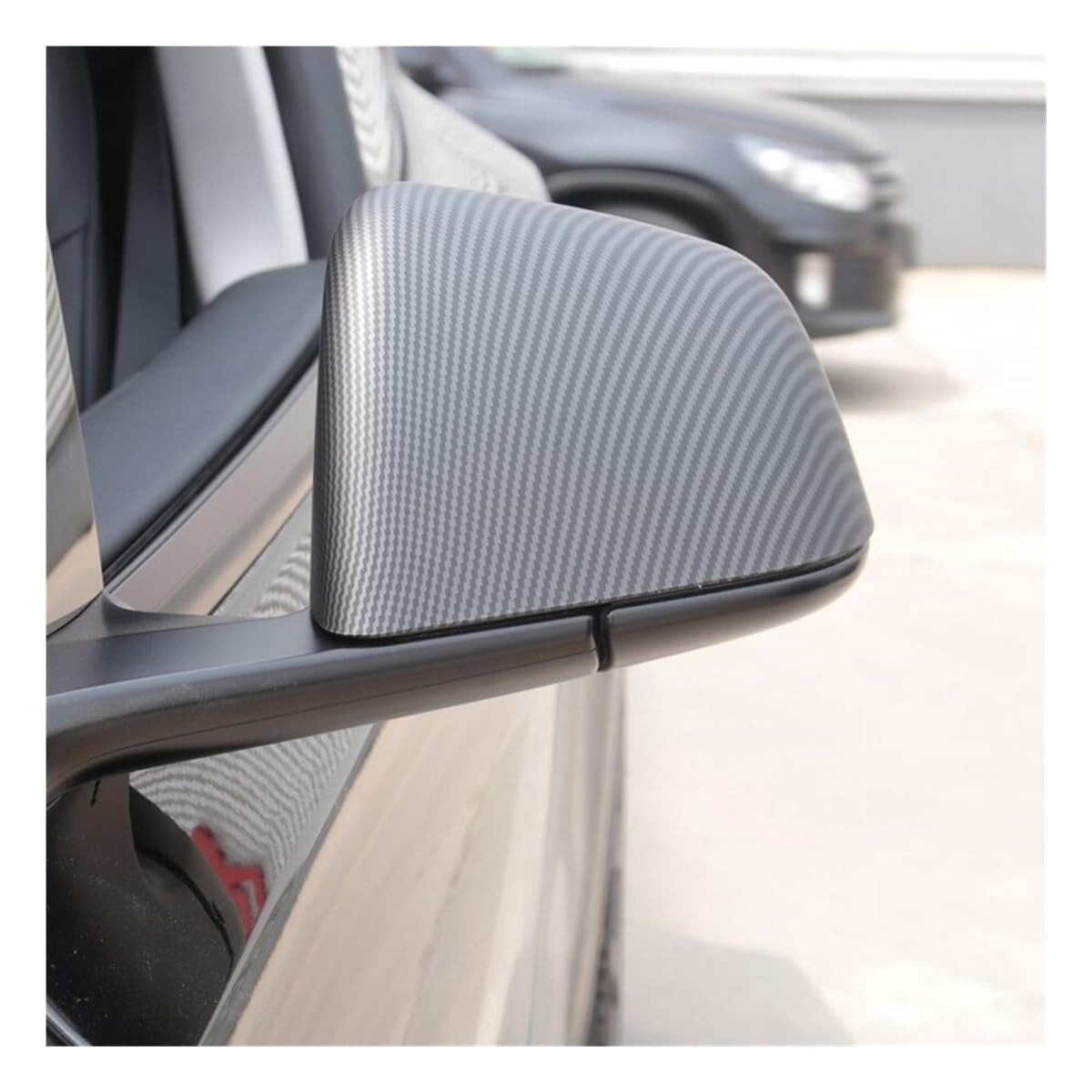 2 copri specchietti in vera fibra di carbonio compatibili con gli specchietti Tesla Model Y 2020-2023, stile sportivo, specifici for il veicolo, montaggio preciso