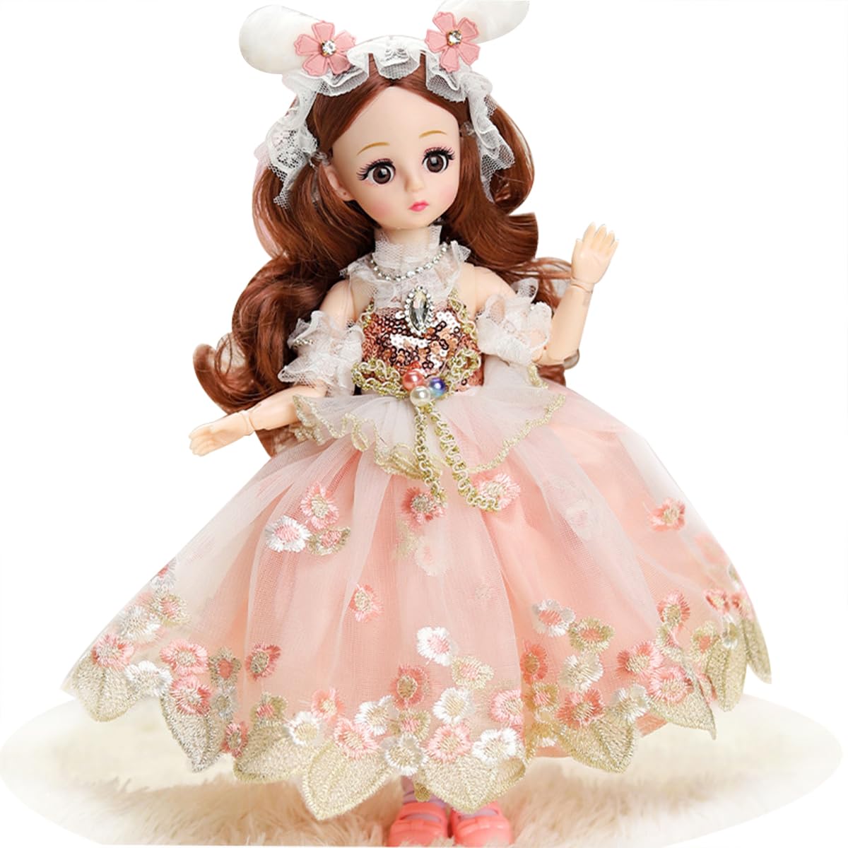 Baby Dolls For Kids, Soft Dolls, Mini Dolls, Dolls For Girls, Party Bag Fillers For Kids, Christmas And Easter Gifts For Kids, Toddler Garden Toys, Dressing up toys (12 inch, Orange Meow Princess)