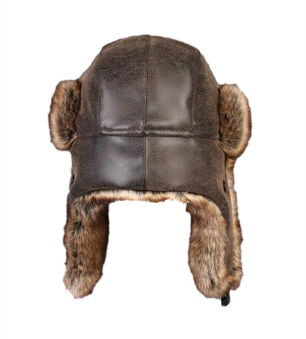 Insun Unisex Chapka en Fausse Fourrure Chapeau de Trappeur d'hiver Anti Vent Aviateur Casquette