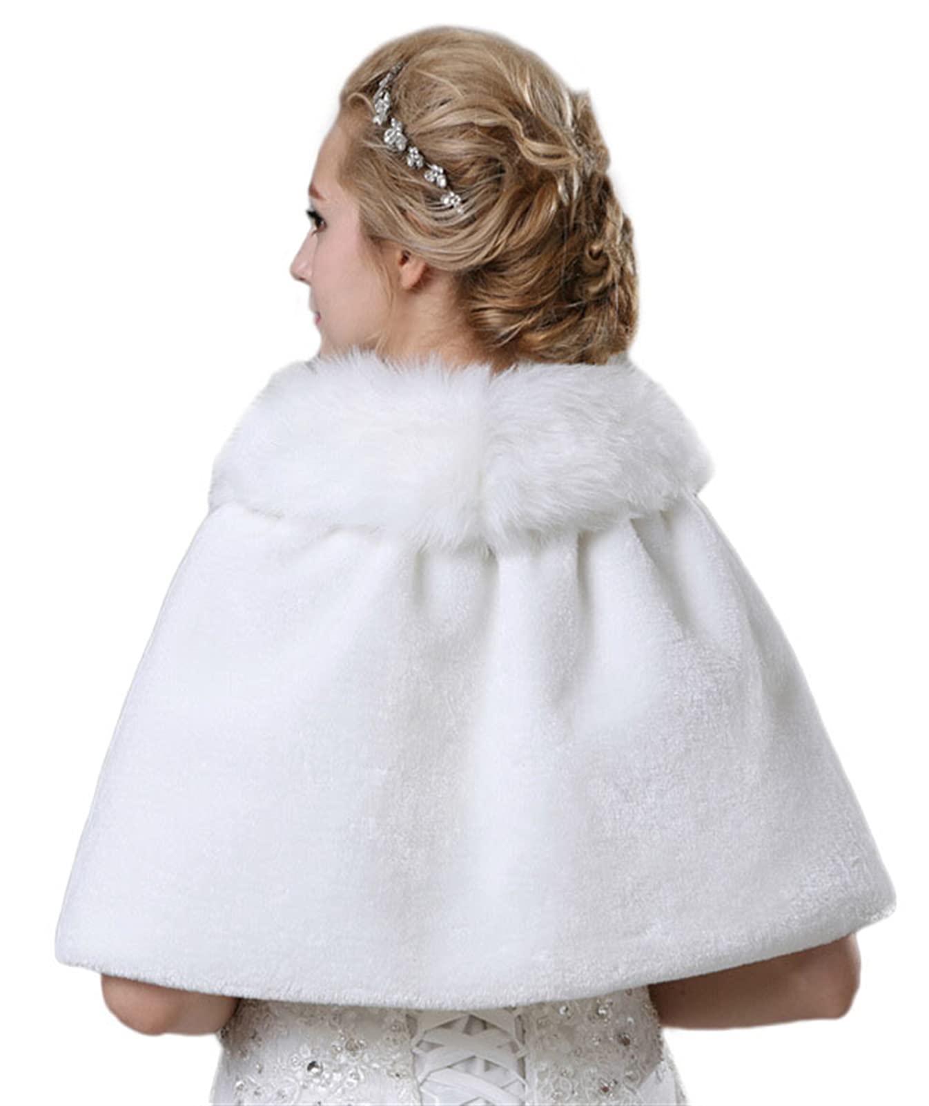 Lifup Mujer Estolas de Pelo Sintetico, Capa Invierno para Fiesta Bodas Novia