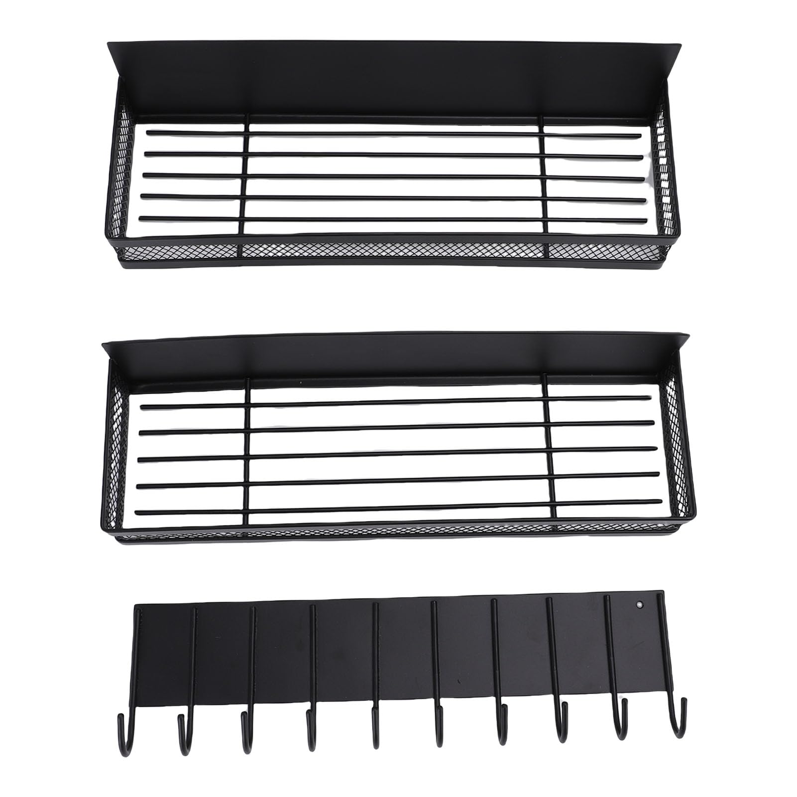 banapoy Estante Magnético para Refrigerador, Organizador de Estante de Almacenamiento de Metal, Estantes Magnéticos de Cocina con 2 Estantes y Gancho para Frigorífico, Microondas, Horno, Lavadora