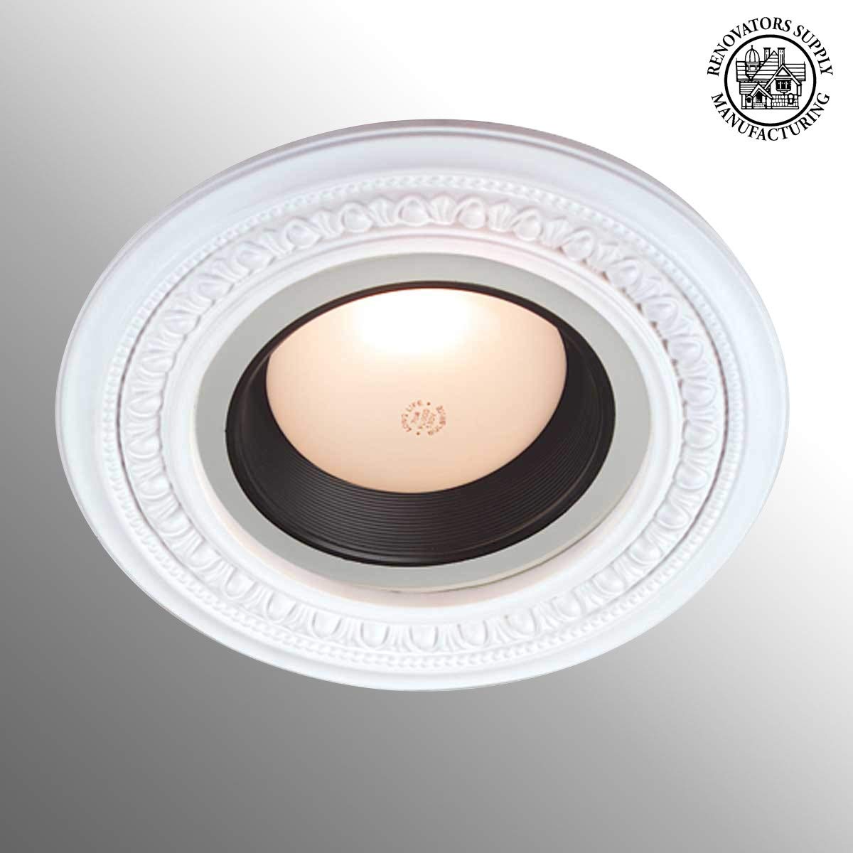 Renovators Supply 9 x 5 Recessed Light Trim Medallion White — Amazon image 2