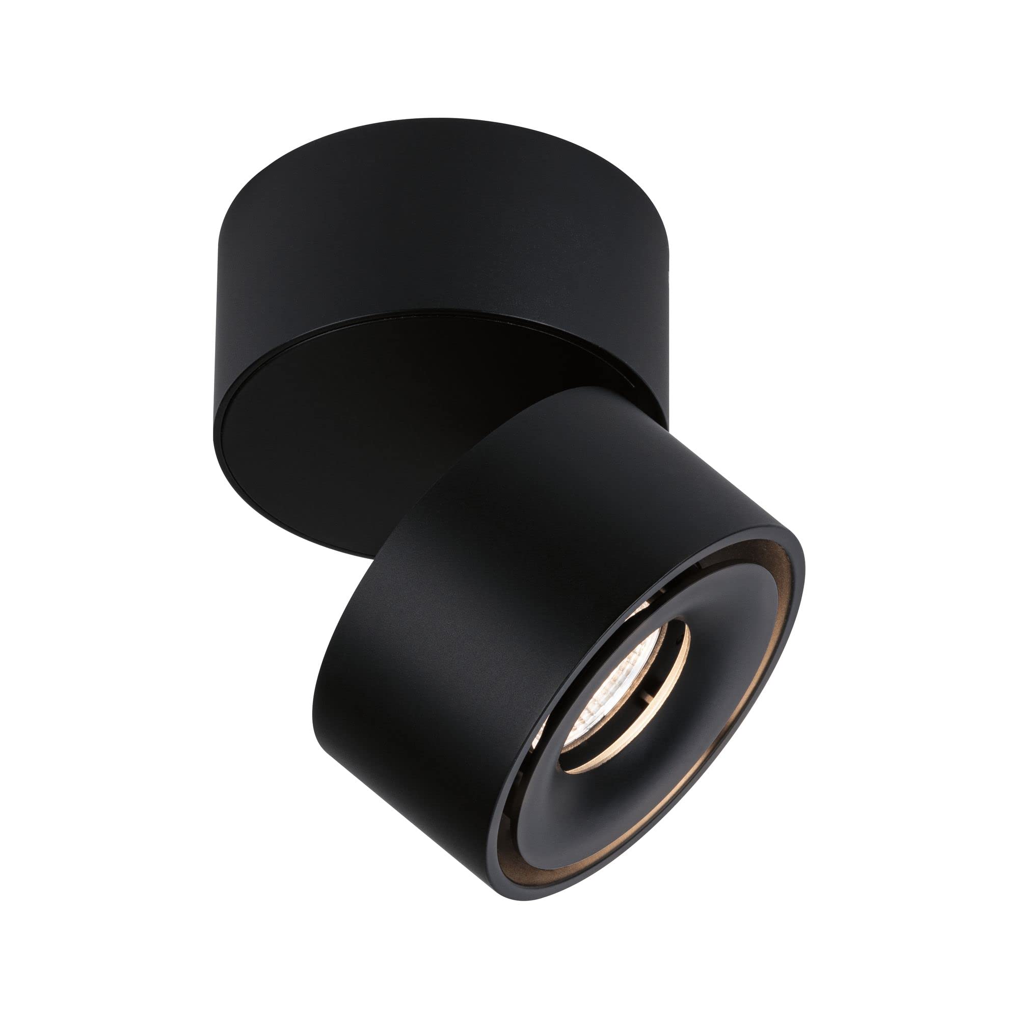 Paulmann 93371 LED Einbauleuchte Deckenleuchte Spircle 78mm incl. 1x8,0 W Warmweiß Schwarz matt Aufbauleuchte Aluminium Deckenleuchte 3000 K