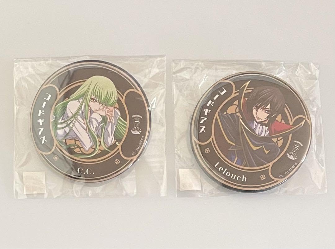 Amazon.co.jp: コードギアス ルルーシュ c.c. 缶バッジ 2個セット 白糸  